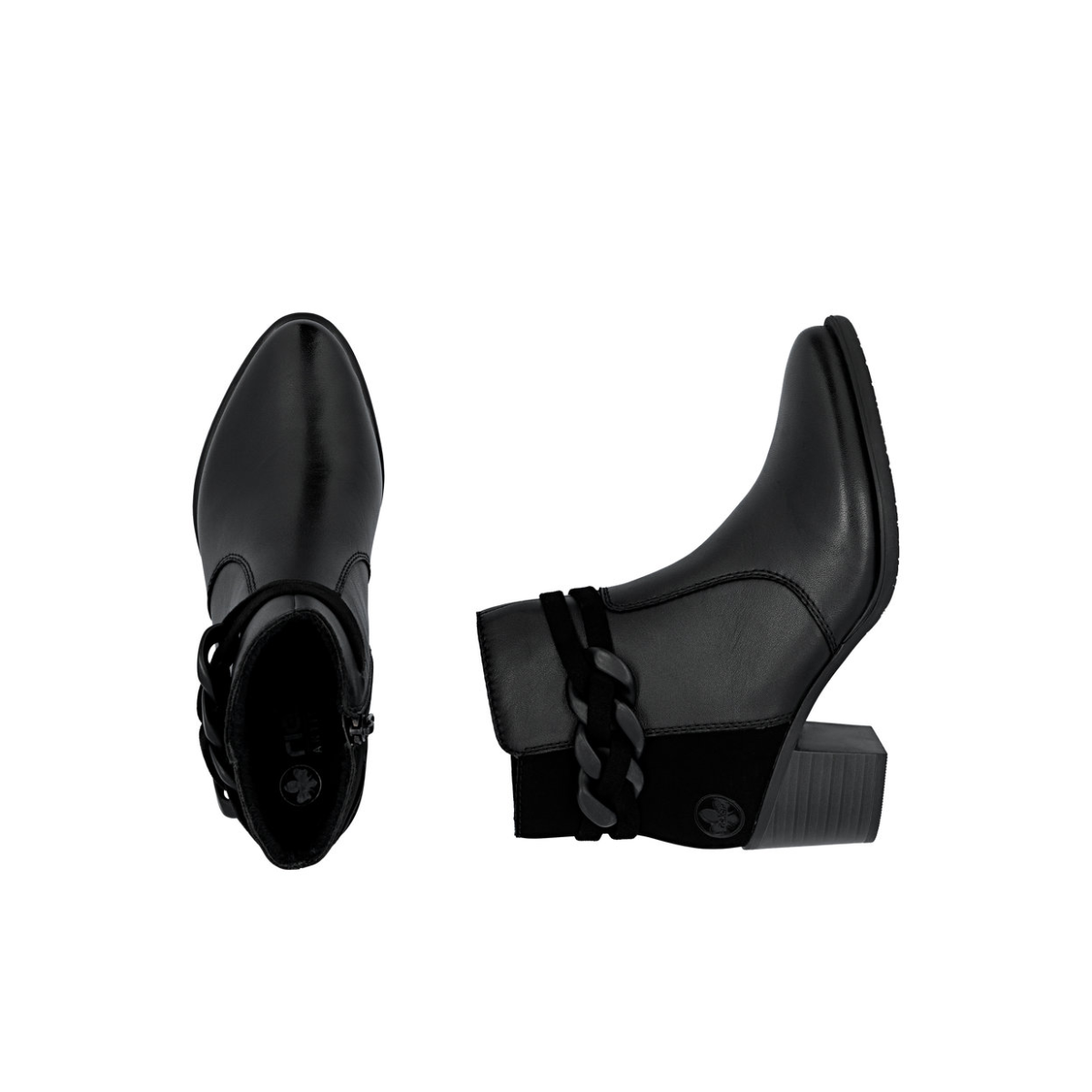 Rieker ženska kratka čizma Y2066-00 Lak Korak