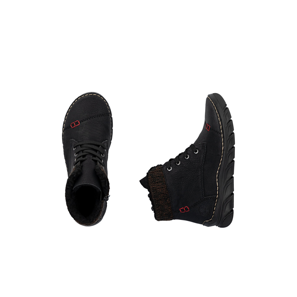 Rieker ženske gležnjače 55031-00 Lak Korak