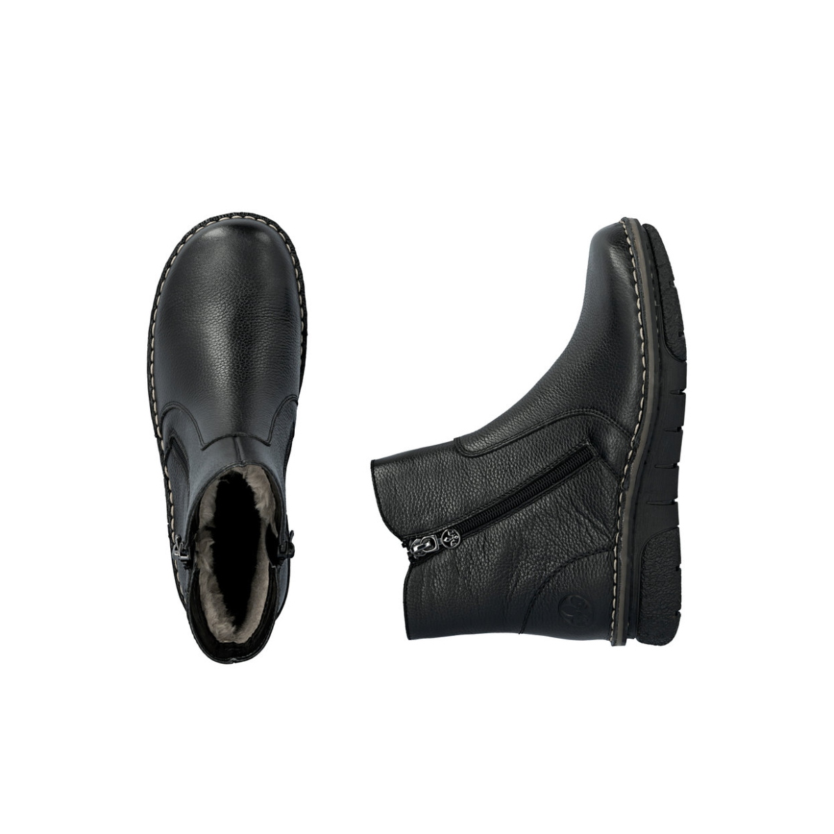 Rieker ženske gležnjače 73365-00 Lak Korak