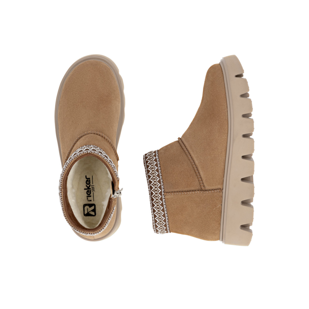 Rieker ženske gležnjače W2074-24 Lak Korak