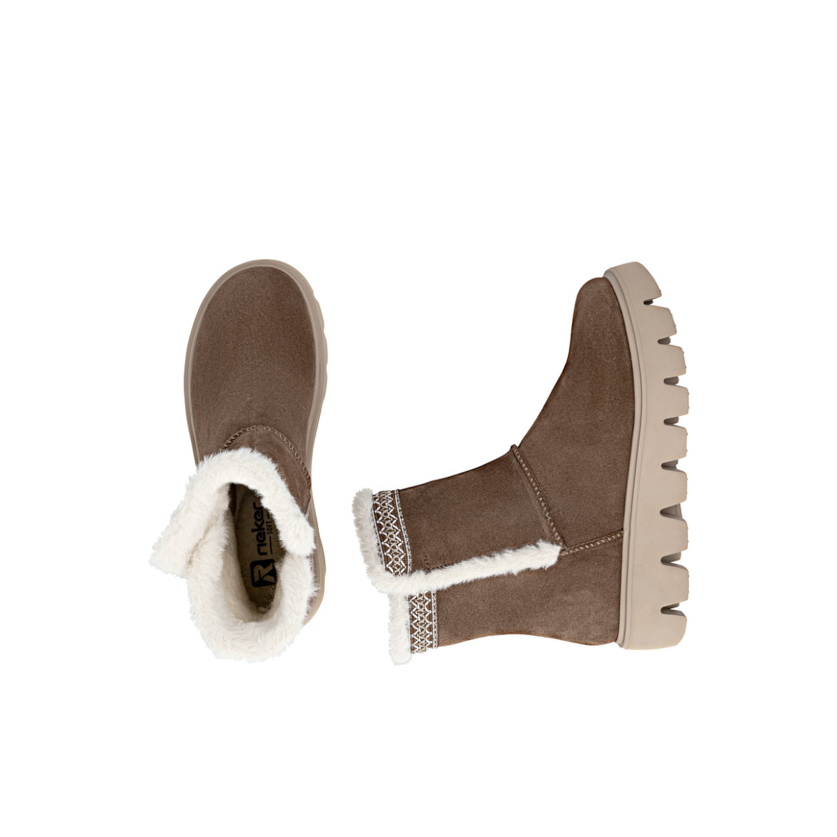 Rieker ženske gležnjače W2075-20 Lak Korak