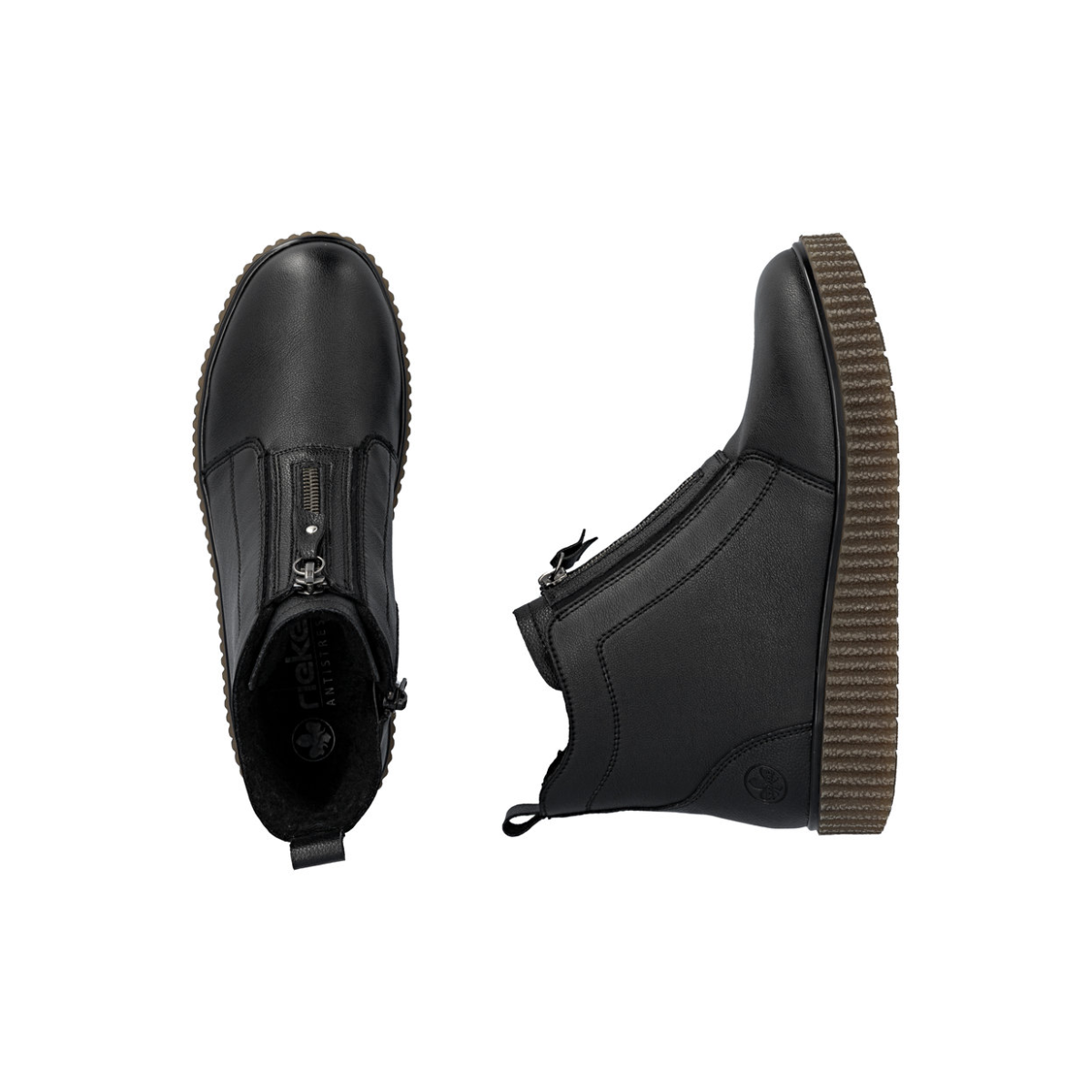 Rieker ženske gležnjače Y4354-00 Lak Korak