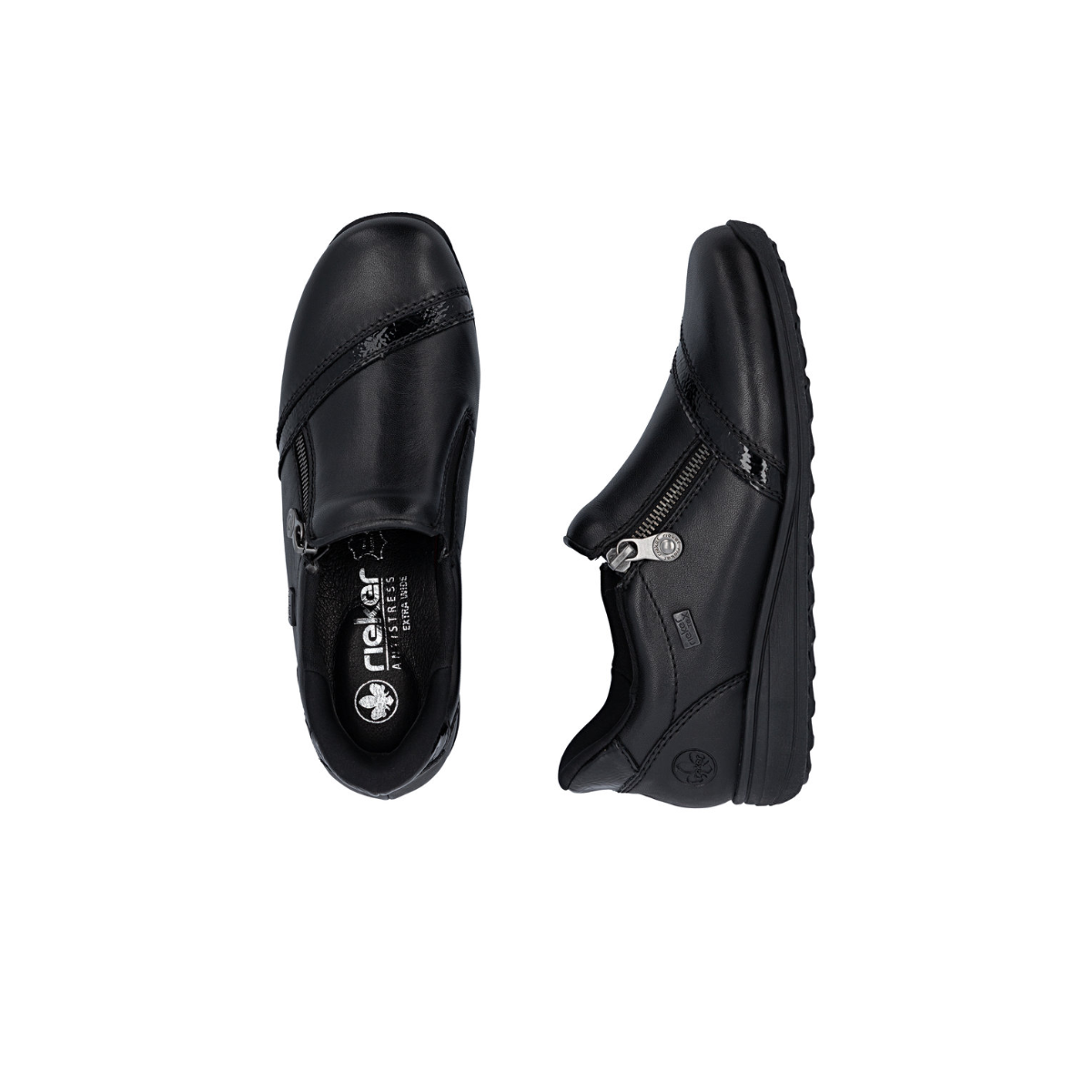 Rieker ženske polucipele 47264-00 Lak Korak