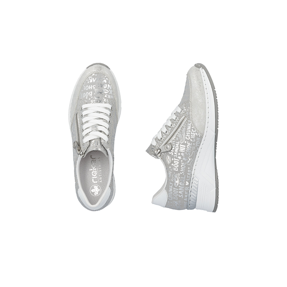 Rieker ženske polucipele N4316-90 Lak Korak