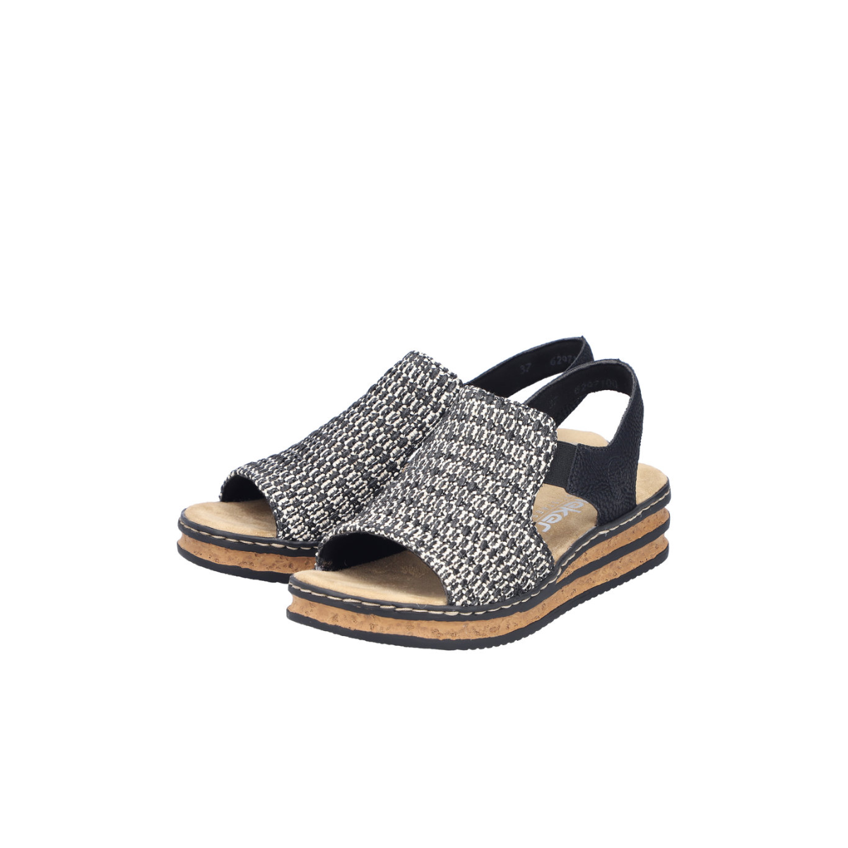 Rieker ženske sandale 62971-00 Lak Korak