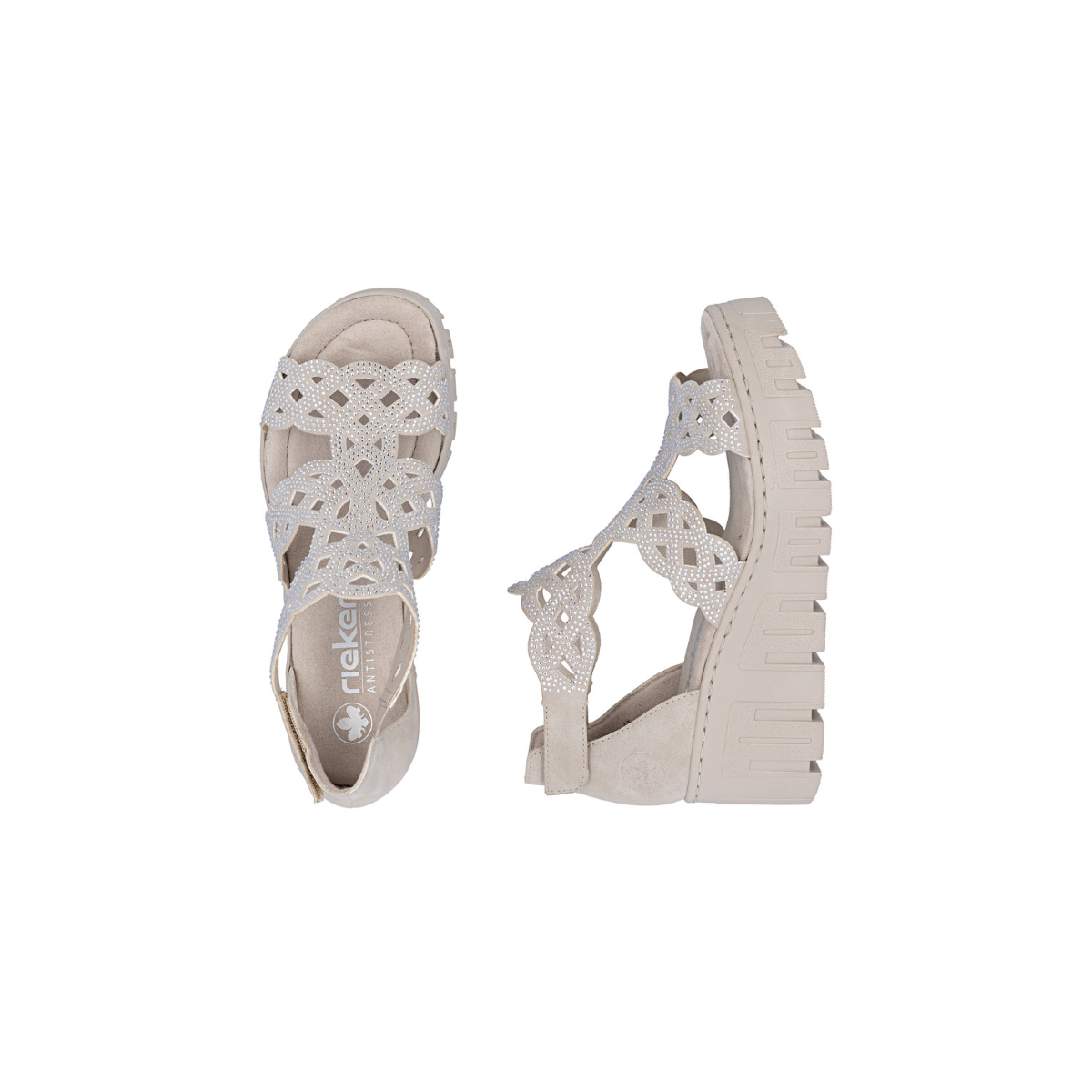 Rieker ženske sandale 68052-62 Lak Korak