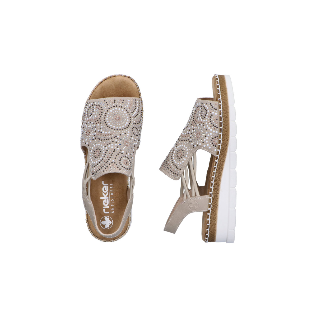 Rieker ženske sandale V1246-62 Lak Korak